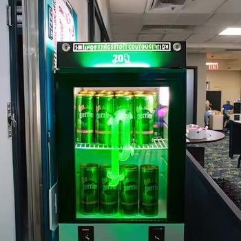 21L Led Laser Logo Mini Beverage Refrigerator Bar Small Refrigerator