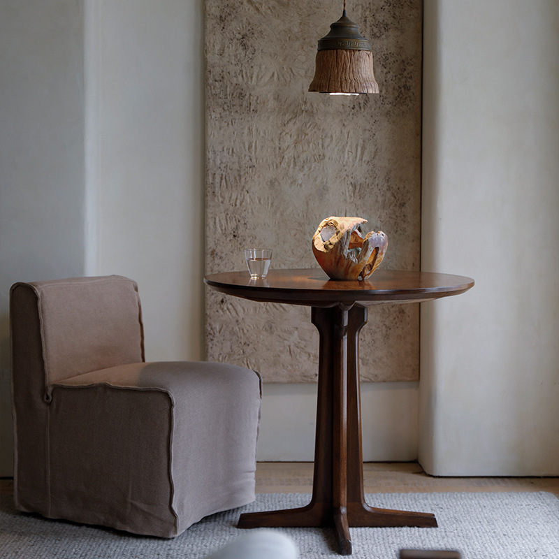 Numbers | Solid Wood Round Dining Table, Home Simple Living Room Coffee Table, Corner Table, Balcony Table, Japanese Style Wabi-sabi Style Furniture Numbers | Solid Wood Round Dining Table, Home Simple Living Room Coffee Table, Corner Table, Balcony Table, Japanese Style Wabi-sabi Style Furniture