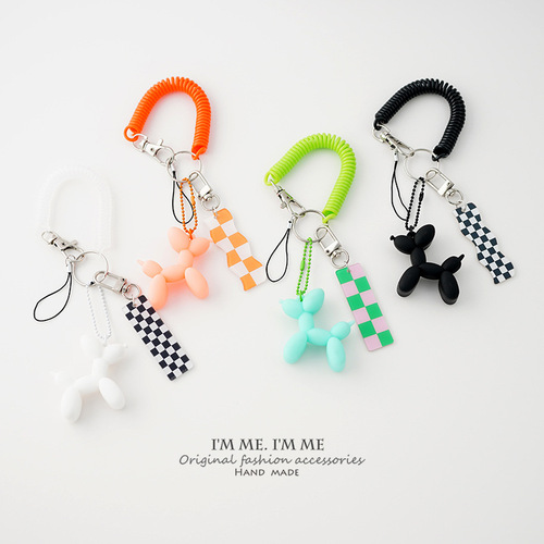 Xiaohongshu black and white checkered Internet celebrity bag pendant doll doll bag pendant school bag pendant