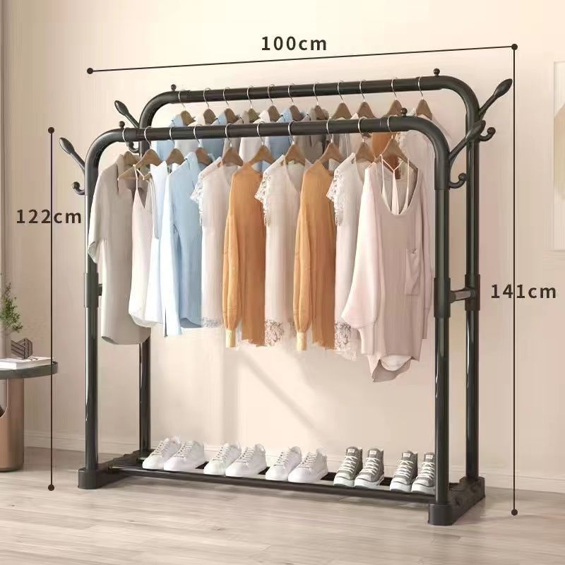 간단한 더블 로드 100CM-블랙