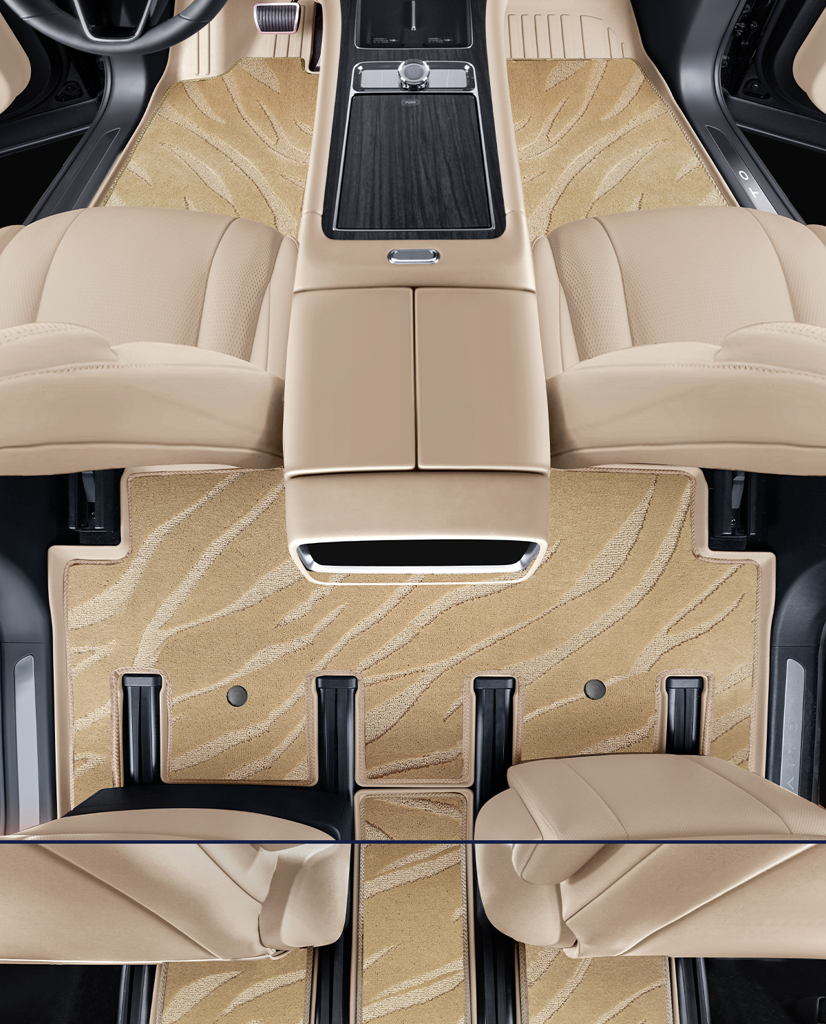 Car floor mats for AITO M9, TPE, double layer