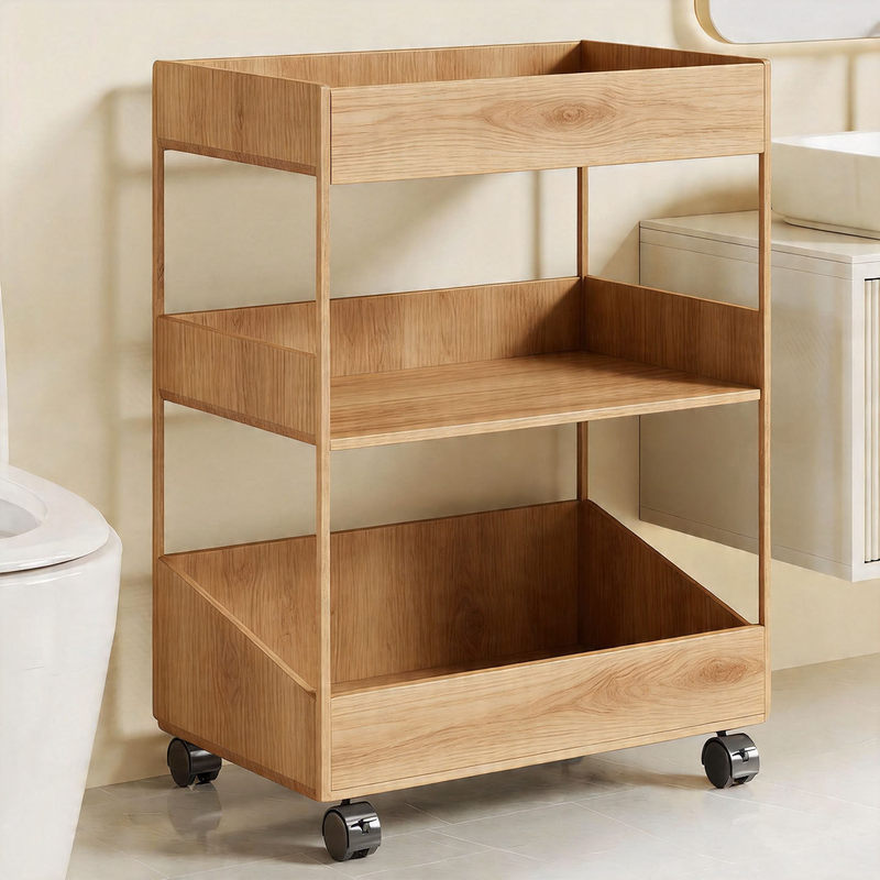 Bathroom Storage Rack, Floor-Standing Movable Shelf for Laundry Detergent, Shower Gel, Shampoo, and Wet Wipes Bathroom Storage Rack, Floor-Standing Movable Shelf for Laundry Detergent, Shower Gel, Shampoo, and Wet Wipes