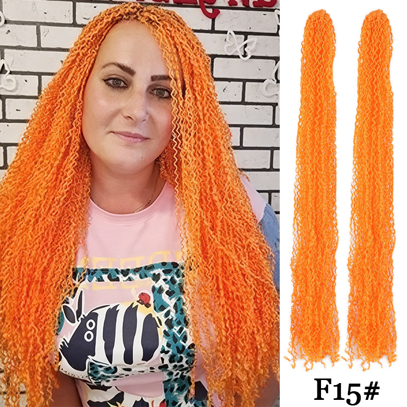 Paquete de una sola pieza Europa y América África delgada tres hebras pelucina aguja de cabello trenzada fibra química monocromática trenza sucia al por mayor