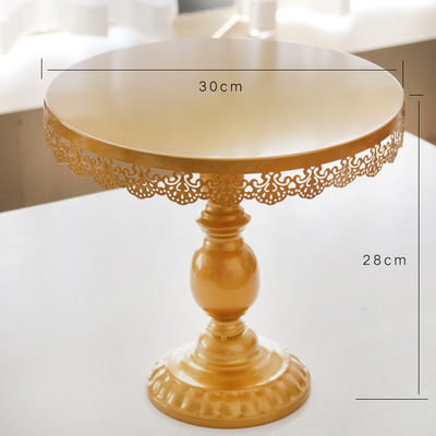 Estante de pastel europeo de hierro forjado conjunto de decoración de boda postres tienda de bocadillos estante de baile prop bandeja de pastel