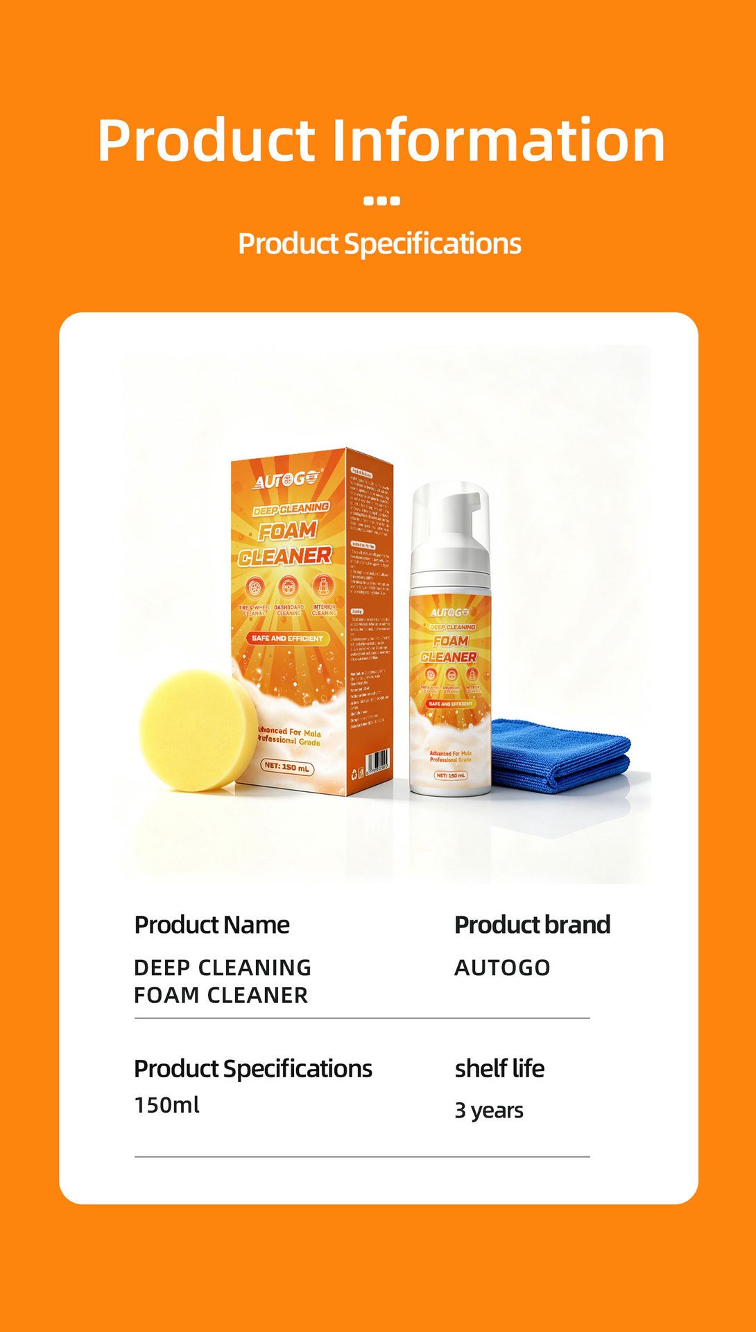 Cross-border multifunctional foam cleaner, powerful decontamination car interior leather seat cleaner, specially designed for white sneakers.