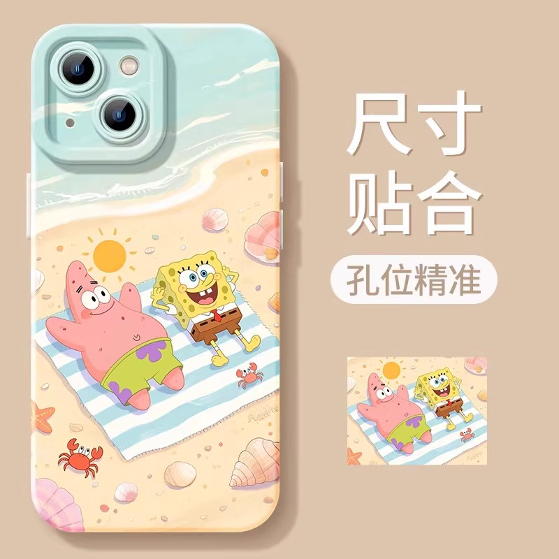 Apple 16promax 携帯電話ケース iPhone15pro かわいい 14 スポンジボブ 13 パイスター 12 漫画 11|undefined