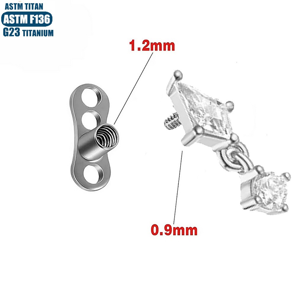 Labret stud lip piercing jewelry styling detail