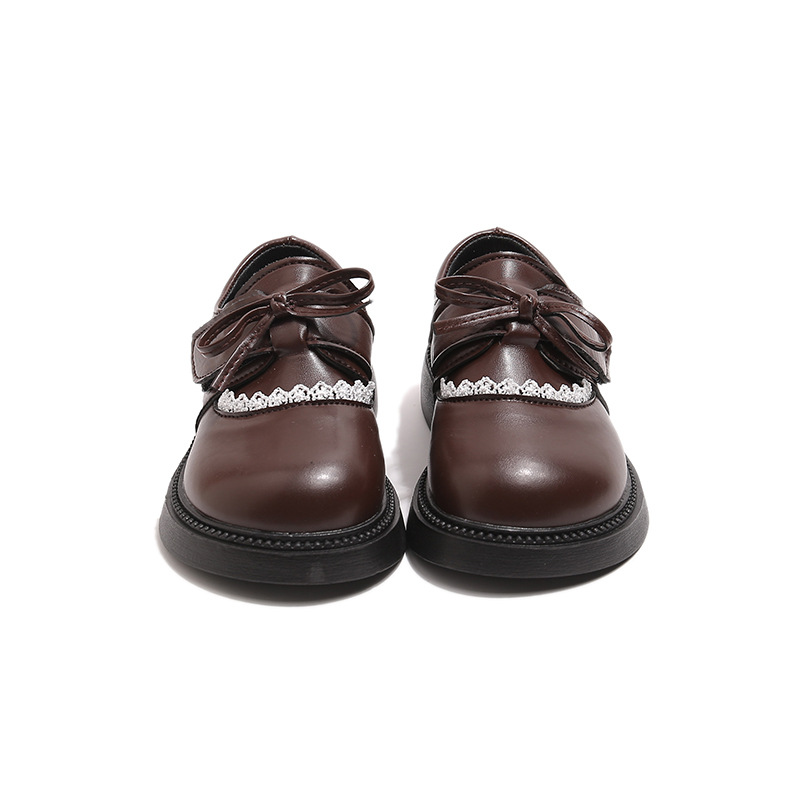 Zapatos de cuero para niñas 2025 otoño nuevo estilo de moda infantil zapatos de princesa de arco con suela suave zapatos de bebé británico image 6