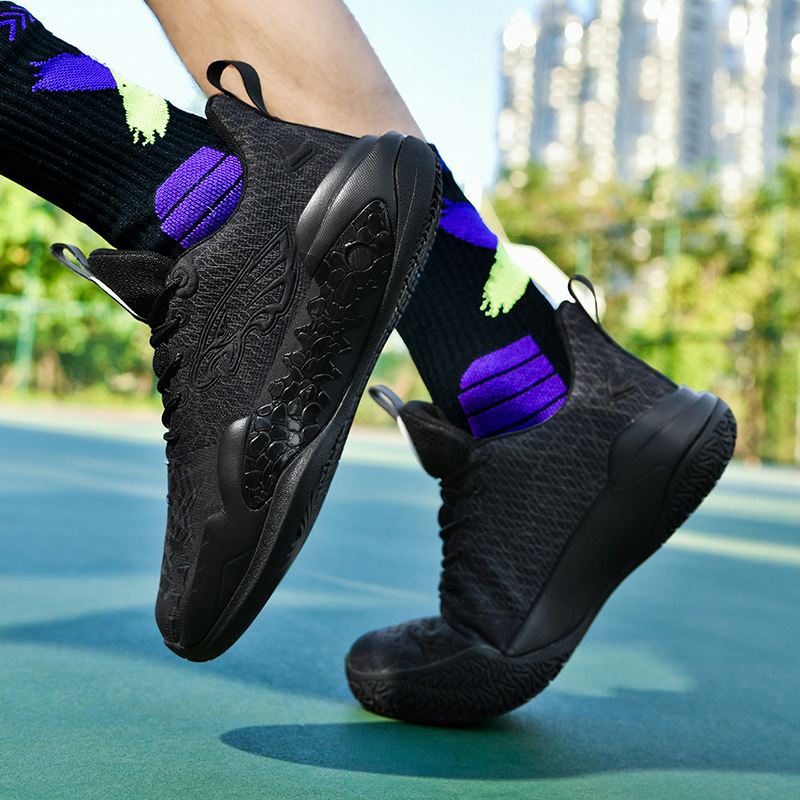 Trendy basketball shoes sneaker men's and women's four seasons mesh breathable lightweight soft bottom non-slip wear-resistant shock-absorbing high-top combat boots Trendy basketball shoes sneaker men's and women's four seasons mesh breathable lightweight soft bottom non-slip wear-resistant shock-absorbing high-top combat boots