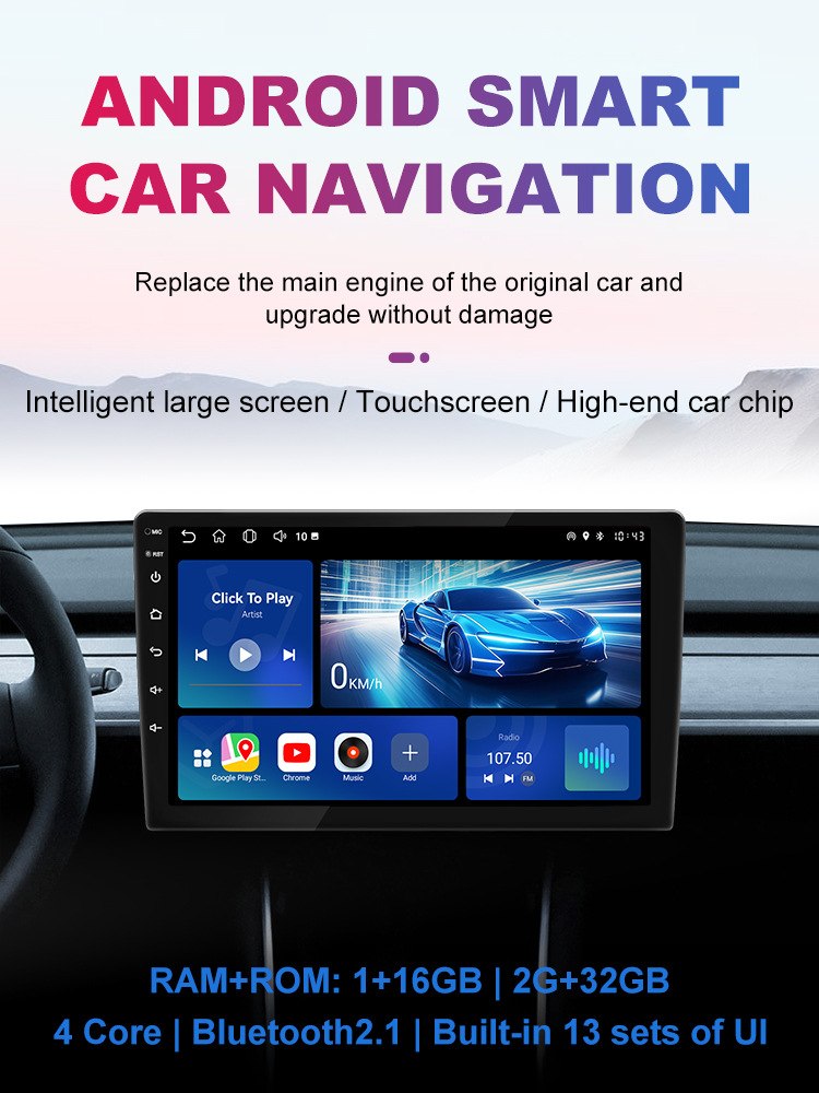 Cross-Border 7inch 9inch 10inch Android Universal Car Navigation Large Screen Device Carplay Car Player Navigation