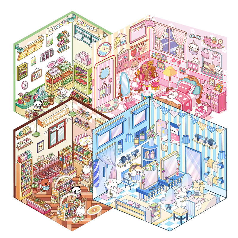Small three dimensional sticker