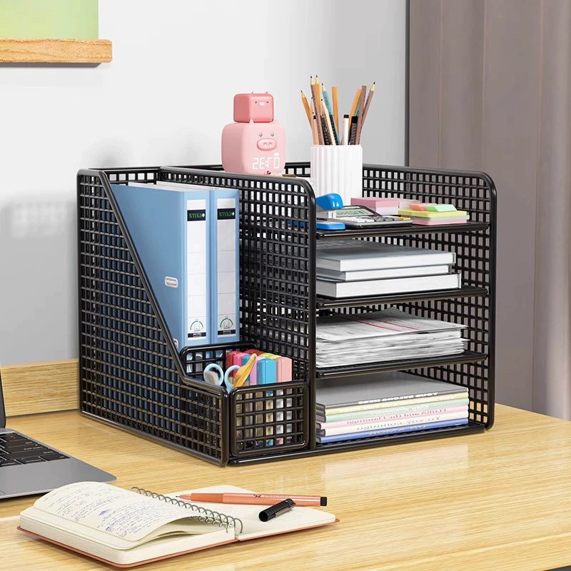 Desk -faced rack file storage shelf file storage box office supplies Daquan multi -layer file frame A4 text
