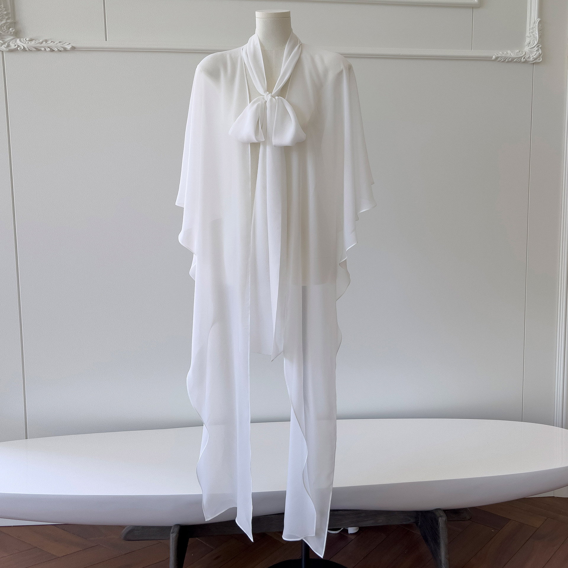 外套长款雪纺开衫女装夏季薄款防晒衫气质减龄披肩外搭外衫71430