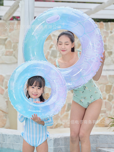 Xiao Lü Cross-border Ins Thick Glamorous Starry Sky Swimming Ring Adult and Children PVC Swimming Ring Underarm Ring Water Ring