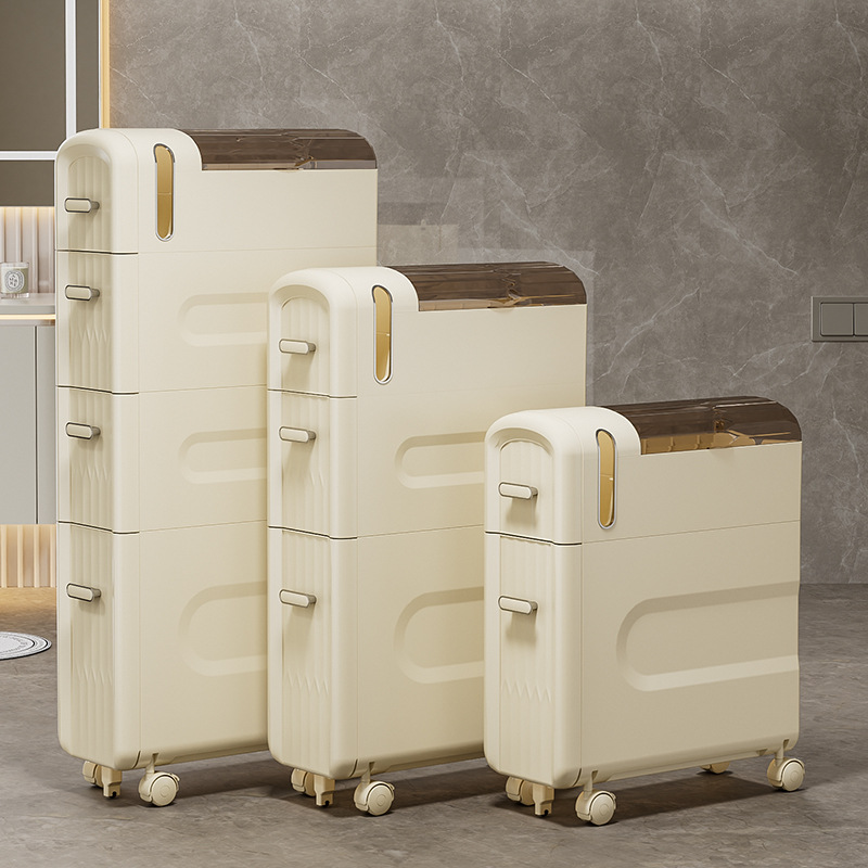 Estante de almacenamiento para espacios reducidos, carrito de almacenamiento con ruedas, mueble de almacenamiento multifuncional para baño, estante de almacenamiento estrecho para inodoro.