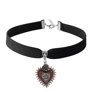 European and American Halloween Dark Gothic Punk Black Velvet Vintage Collar Necklace Jewelry Halloween Gift