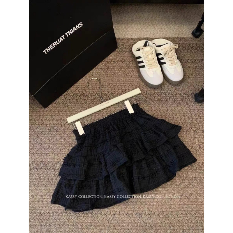 春日夏季芭蕾风软妹甜美蕾丝花边设计蛋糕感小众蓬蓬半身裙裙子|undefined