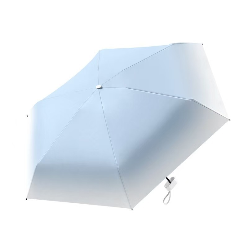 五折伞渐变小巧便携迷你太阳伞女防晒防紫外线晴雨两用遮阳雨伞|undefined