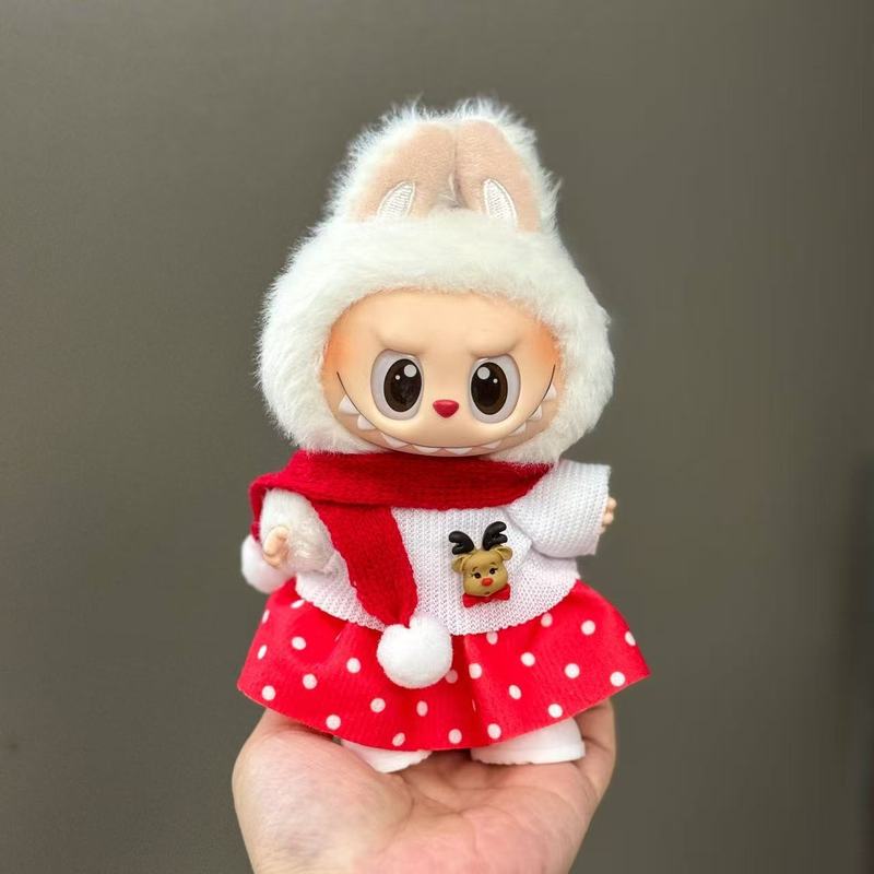 【衣類のみ】ラブブ labubu ベビー服 17cm ペンダント 1代目・2代目 ビニールぬいぐるみ 服セット|undefined