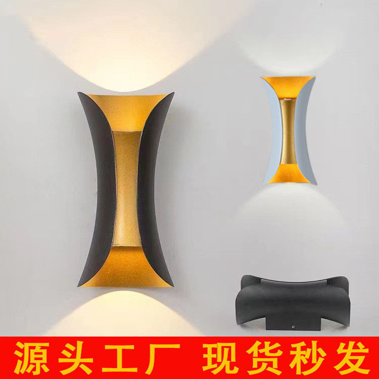 in stock led outdoor waterproof wall lamp hotel villa wall garden lamp doorpost up and down light small waist wall lamp
