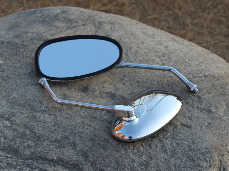 Motorcycle Leopard Hj125K-2 Silver Leopard Rearview Mirror Electric Vehicle 10mm Reflective Mirror Modified Convex Reversing Mirror