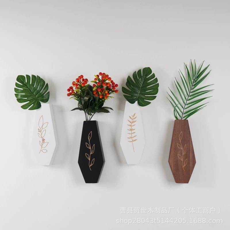 Настенная полка для хранения ваз из дерева, домашний декор, подставка для сухоцветов, настенный контейнер для цветочных композиций, подставка для ваз