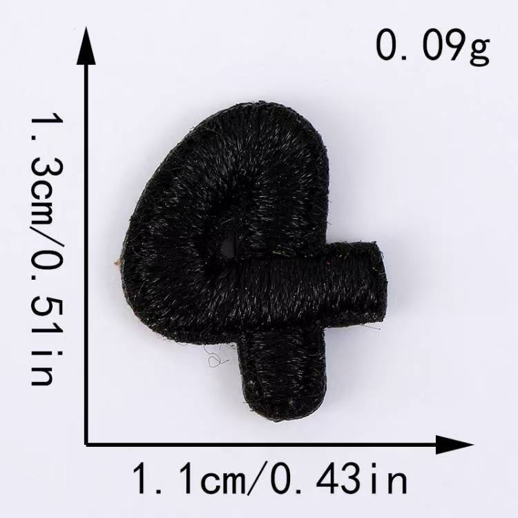 跨境电脑刺绣布贴黑白小数字字母服装辅料补丁贴DIY装饰贴刺绣贴|undefined