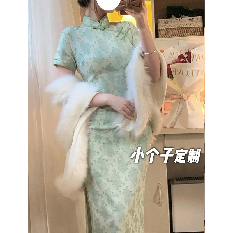 150 small new Chinese style young modified cheongsam national style dress split wedding dress waist long xs summer