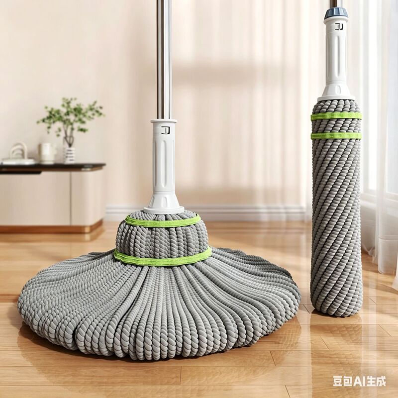Hands-Free Self-Wringing Mop, Lazy Mop with No-Wash Water Absorption, New Model for Home Use, Rotating Floor Mop for Dormitory