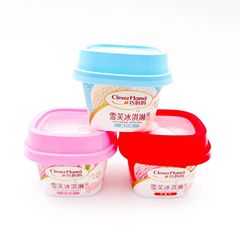 巧媽媽雪芙冰激凌布丁白桃味草莓味休閒零食1件10斤