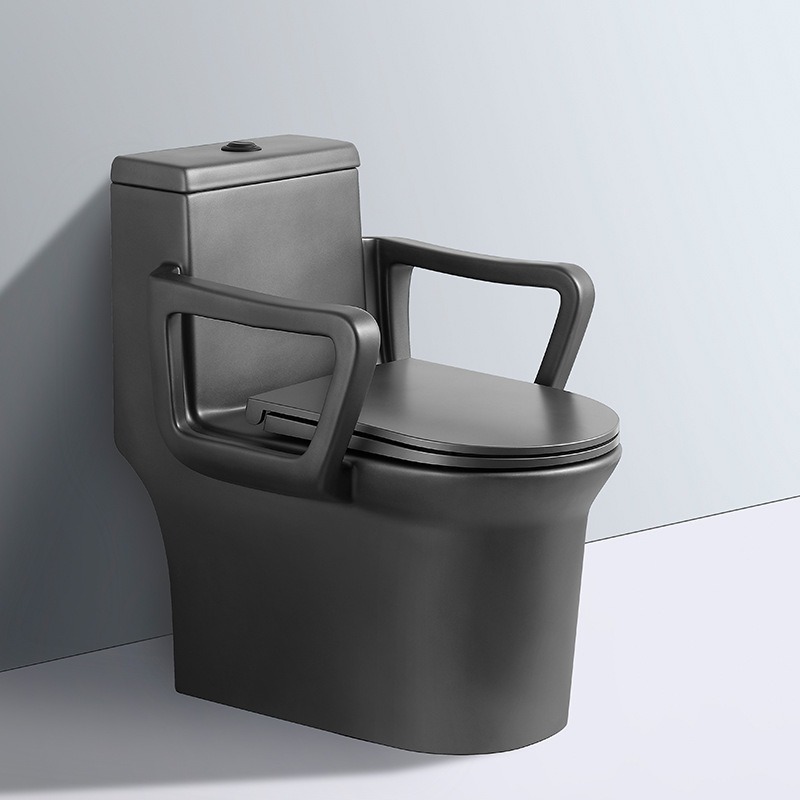 Inodoro integrado moderno simple integrado con reposabrazos inodoro doméstico para personas mayores con discapacidad fábrica directa