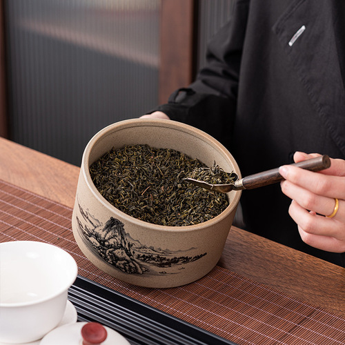 High-end Sealed Tea Can for Aged Rock Tea, White Tea, Green Tea, and Pu-erh Loose Leaf Tea - Large Manual Work Craftsmanship Tea Can, Wholesale