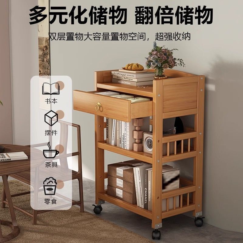 収納ラック床置き多層収納ロッカーモバイルトロリースナックリビングルームホームキッチン多機能棚|undefined
