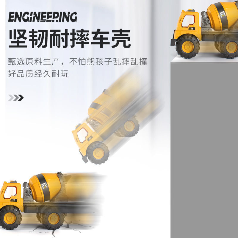 Excavadora grande para niños, camión de ingeniería inercial, camión mezclador grande, juego de juguete, grúa de excavación de arena para niños, ATV