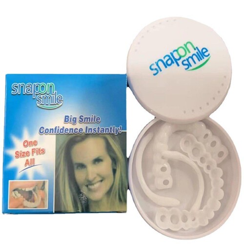 Cross-border Snap-On Smile whitening silicone fake teeth tray Smile Instant Adhesive Dental Patch