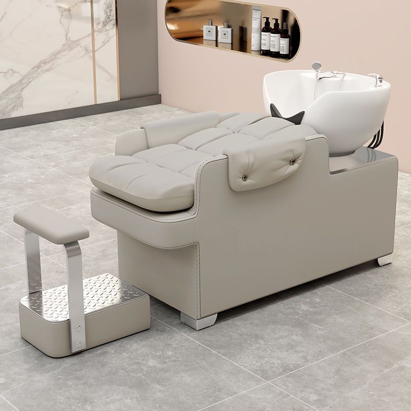 Cama de champú de celebridades de Internet, peluquería de alta gama, cama de champú semi-reclinada, peluquería, peluquería, cama de champú de lavado de cerámica especial