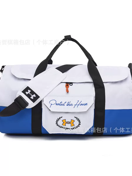 Fashionable short-trip handbag, luggage bag, color-blocked large-capacity storage bag, shoulder bag, sports yoga fitness bag