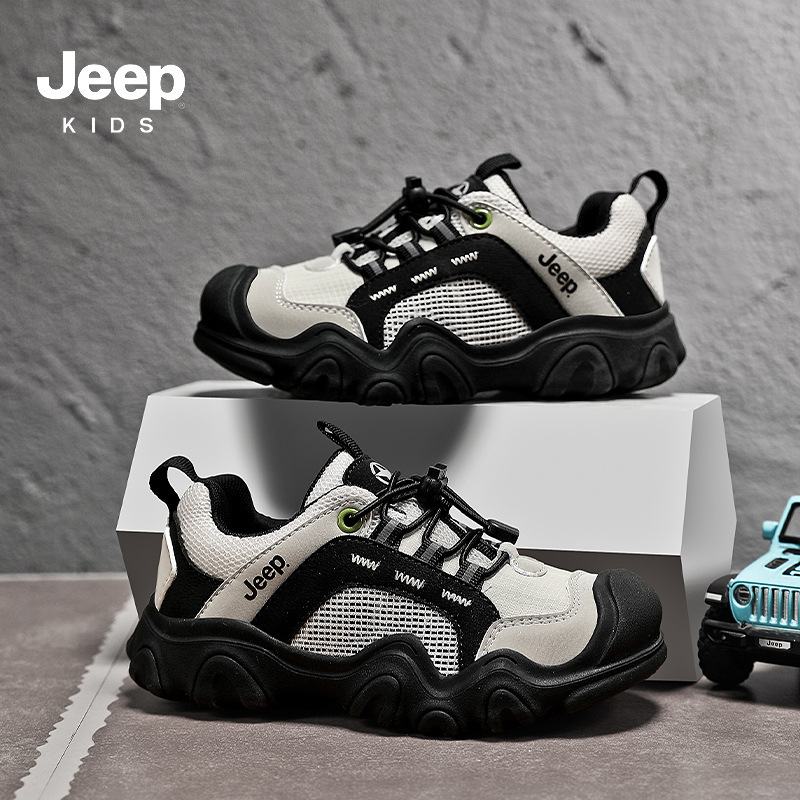 Jeep男童运动鞋2025秋冬新款防水革面跑步鞋舒适轻便女童鞋子百搭|undefined
