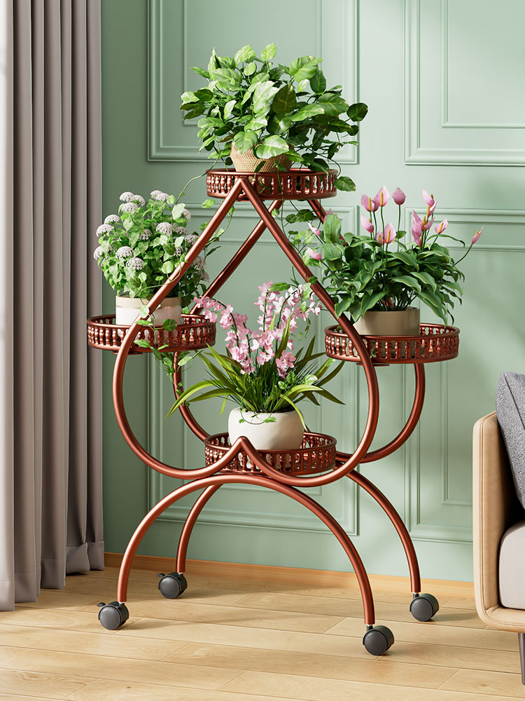 구리색 - 대담하고 두꺼워진 4개의 냄비 [무료 범용 바퀴]