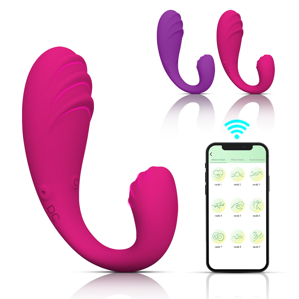 App-Controlled Dual-Motor Wearable Vibrating Egg, Silicone Couples Massager, Purple — detail image 7