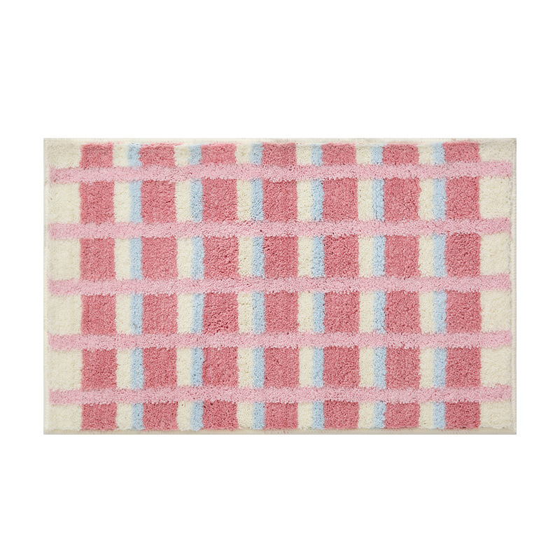Door Absorbent Quick-Dry Foot Toilet Bathroom Carpet Bedroom Dopamine Flocked Mat_voghion.com