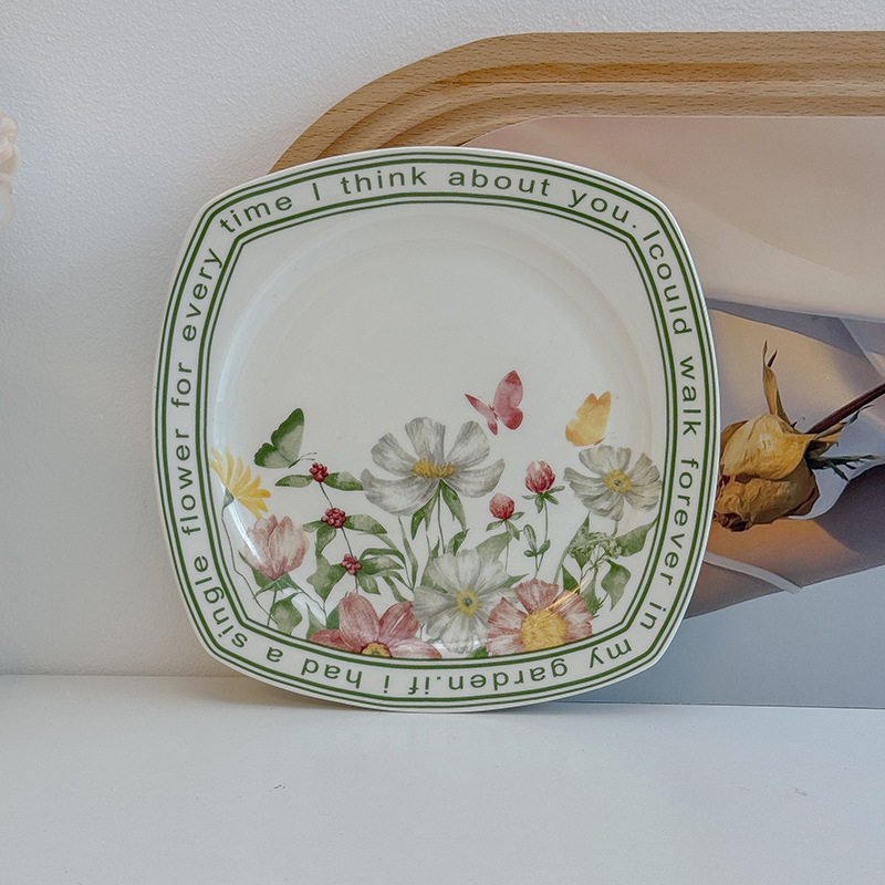 Inglés ins flores sol de alto valor facial tazas de café platos set caja de regalo de té de la tarde cerámica café latte nuevo