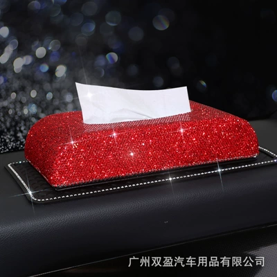 creative car napkin paper box – Other Automotive Interior Supplies - red-diamond-tissue-box-anti-slip-mat