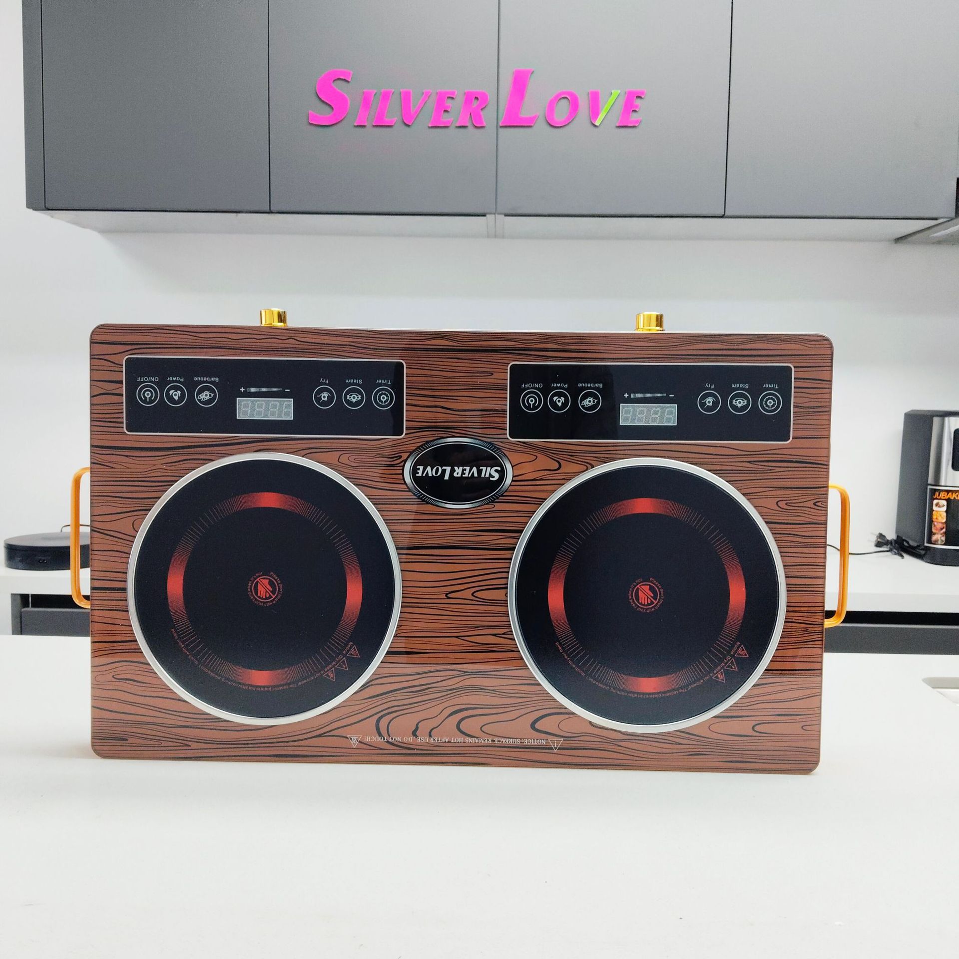 Foreign Trade Export Electric Ceramic Stove Double Stove English 3500W High Power Multi-Function Light Wave Oven Intelligent Timed Heating