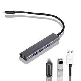 typec转usb3.0扩展坞集线器3.0hub适用于笔记本电脑USB3.0分线器