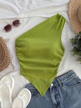 Z 36310 Asymmetrical Hem Knit Top ������֯���� �羳ŷ��