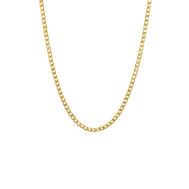Joyería xuping cobre chapado en oro collar de moda cadena cubana colgante cadena europea y americana collar de oro cadena al por mayor