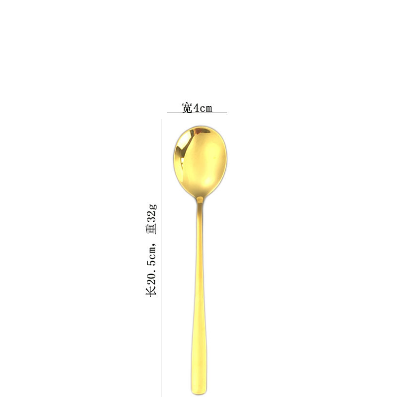 사각 손잡이 한국어 "황금 숟가락" 410