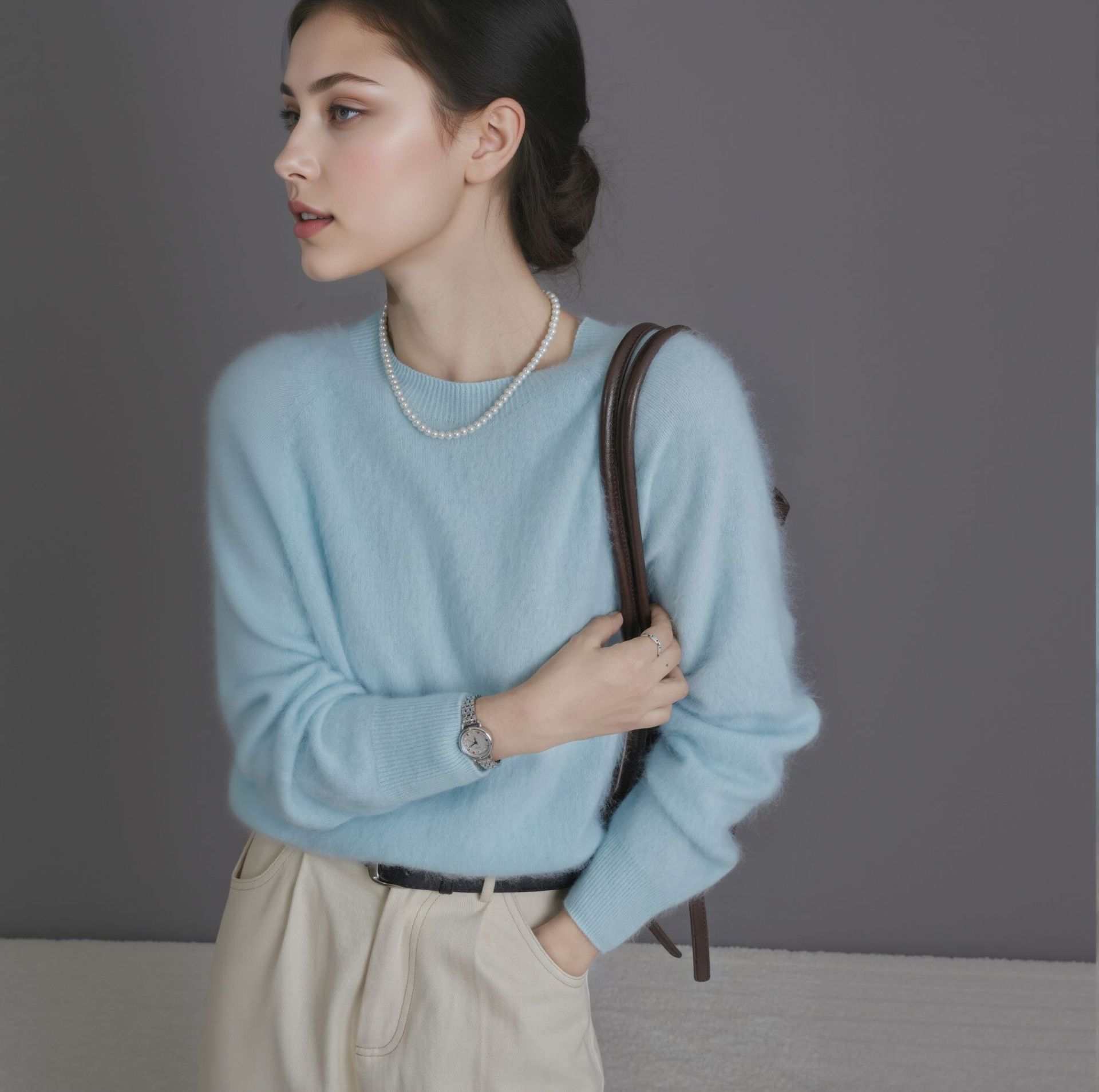 海盐蓝（圆领）