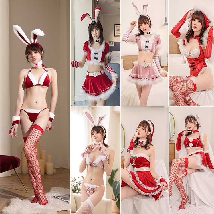 Christmas costume female sexy Christmas underwear uniform set passionate bunny girl cosplay Japanese Halloween uniform